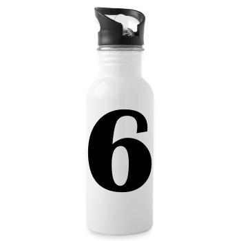6 - Trinkflasche mit integriertem Trinkhalm - Weiß - Rechts