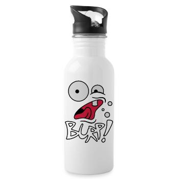 Burp! - Water bottle with straw - white - Right