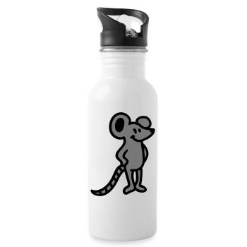 Souris - Gourde avec paille intégrée - blanc - Droite