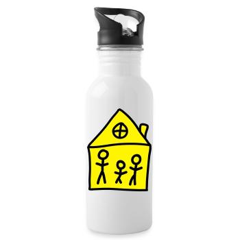 Maison de famille - Gourde avec paille intégrée - blanc - Droite