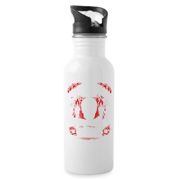 Ein Pyrotechniker fährt zur Hölle - Trinkflasche mit integriertem Trinkhalm - Weiß - Rechts