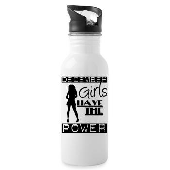 December Girls cadeau anniversaire - Gourde avec paille intégrée - blanc - Droite