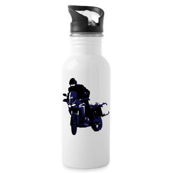 Enduro - Trinkflasche mit integriertem Trinkhalm - Weiß - Rechts