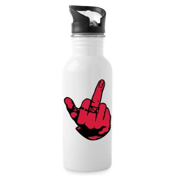 Finger - Trinkflasche mit integriertem Trinkhalm - Weiß - Rechts