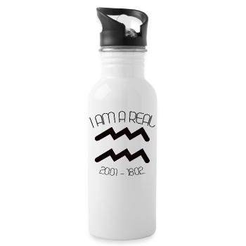 WASSERMANN STERNZEICHEN - Trinkflasche mit integriertem Trinkhalm - Weiß - Rechts
