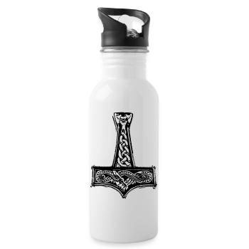 mjolnir - Gourde avec paille intégrée - blanc - Droite