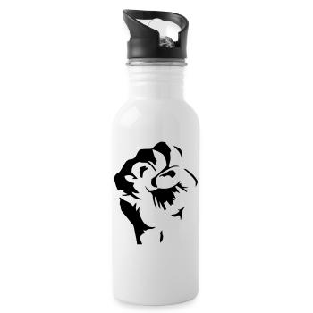 Faust - Trinkflasche mit integriertem Trinkhalm - Weiß - Rechts