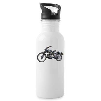 motorcycle - Water bottle with straw - white - Right