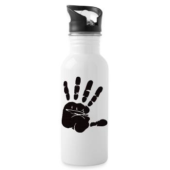 Helping hand - Water bottle with straw - white - Right