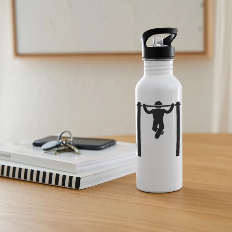 pullup Trinkflasche mit integriertem Trinkhalm