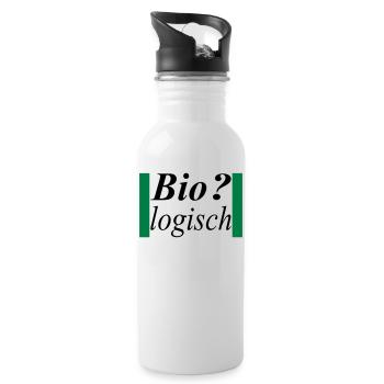 biologisch / Alles Bio - Trinkflasche mit integriertem Trinkhalm - Weiß - Rechts