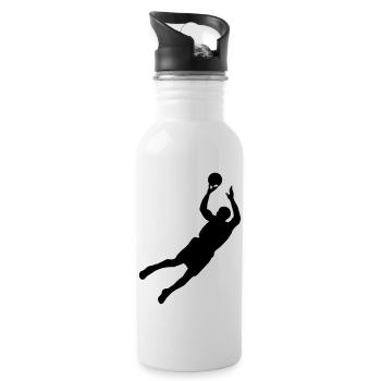 Men basketball - Gourde avec paille intégrée - blanc - Droite