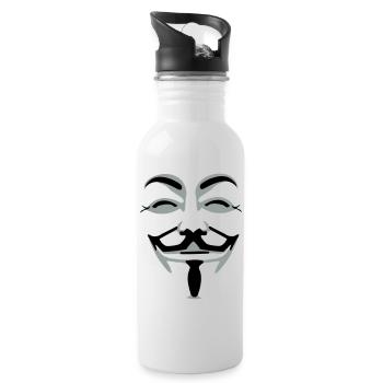 anonymus_vektor_2farb - Gourde avec paille intégrée - blanc - Droite