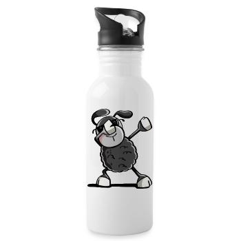 Trendy Black Sheep Dab Danse - tamponnant Animaux - Gourde avec paille intégrée - blanc - Droite
