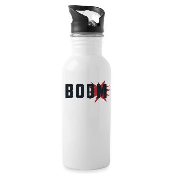 boom explosion - Water bottle with straw - white - Right
