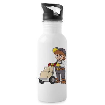 supplier - Water bottle with straw - white - Right