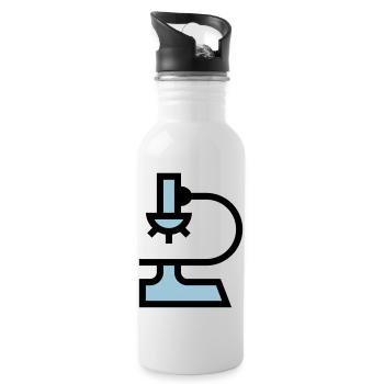 Labor Mikroskop - Trinkflasche mit integriertem Trinkhalm - Weiß - Rechts