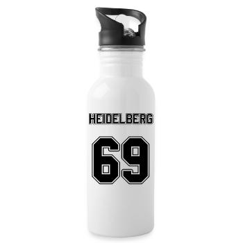 Heidelberg - Trinkflasche mit integriertem Trinkhalm - Weiß - Rechts
