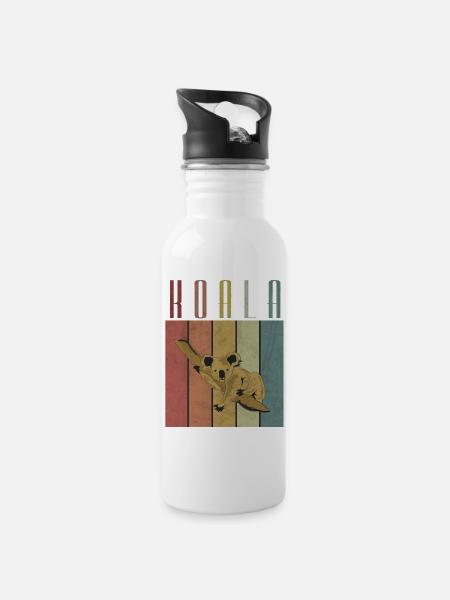 koala - Gourde avec paille intégrée - blanc