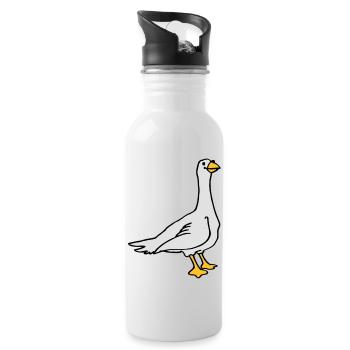 Goose - Water bottle with straw - white - Right