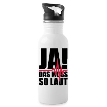 ja_das_muss_so_laut_1__f2 - Water bottle with straw - white - Right