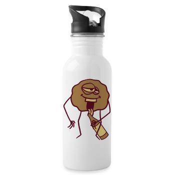 drink drink thirst bottle beer alcohol party be - Water bottle with straw - white - Right