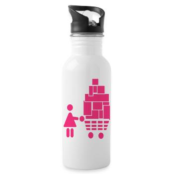 shopping - Water bottle with straw - white - Right