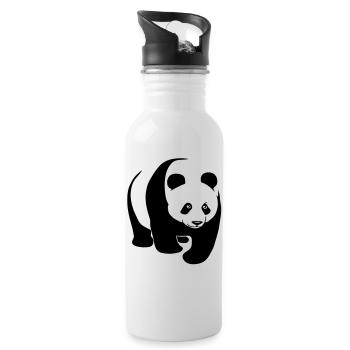 panda géant ours en peluche teddy - Gourde avec paille intégrée - blanc - Droite