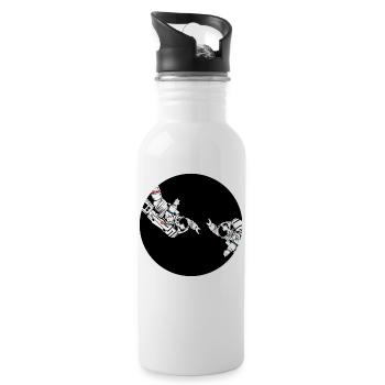 Astronaut friends - Water bottle with straw - white - Right
