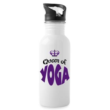 yoga - Water bottle with straw - white - Right