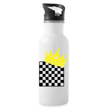 chess king - Gourde avec paille intégrée - blanc - Droite