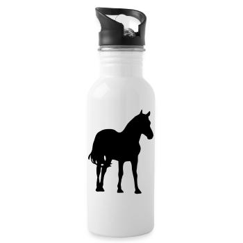 Pferd - Water bottle with straw - white - Right