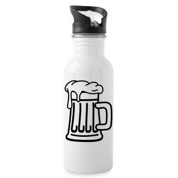 bier_f1 - Water bottle with straw - white - Right