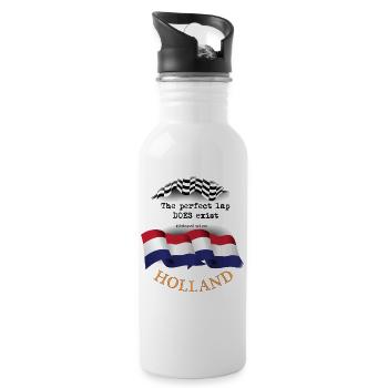 F1 - HOLLANDE - DRAPEAU - PERFECT LAP - Gourde avec paille intégrée - blanc - Droite