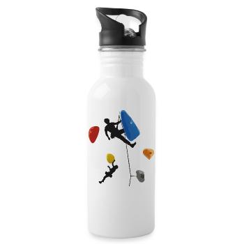 Climbing bouldering - Water bottle with straw - white - Right