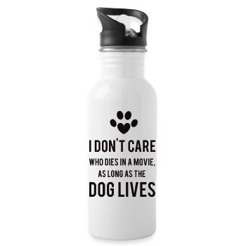 Dogs - Water bottle with straw - white - Right