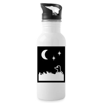Mole at Night / Midnight Digger (1c) - Water bottle with straw - white - Right