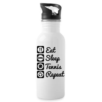 Manger Dormir Tennis Répéter - Gourde avec paille intégrée - blanc - Droite