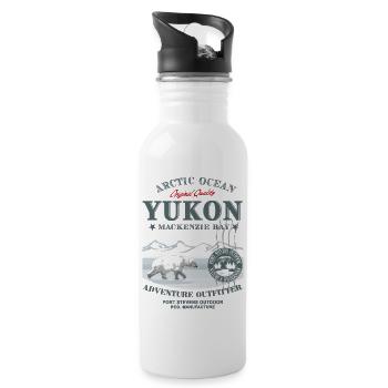 Yukon - Polar Bear - Eisbär - Trinkflasche mit integriertem Trinkhalm - Weiß - Rechts