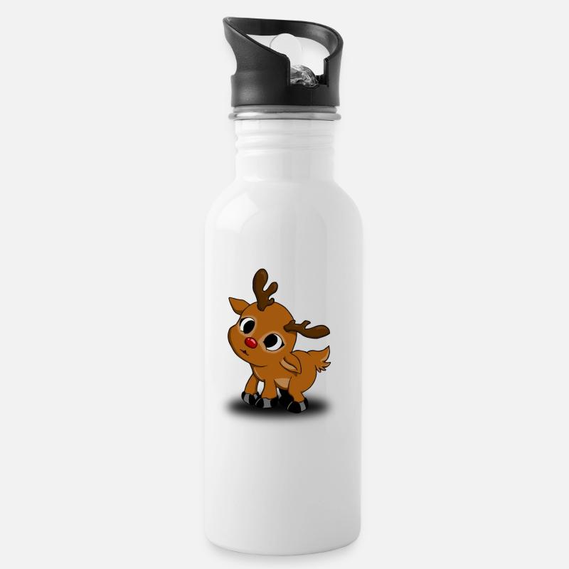 rudolph - Gourde avec paille intégrée - blanc