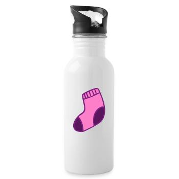 Sock - Baby - Sweet - Water bottle with straw - white - Right