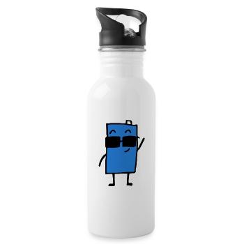 Funny - gift idea - Water bottle with straw - white - Right