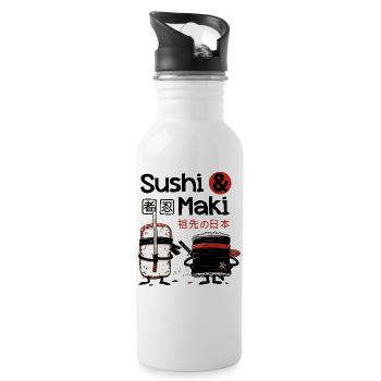 Sushi & Maki - Water bottle with straw - white - Right