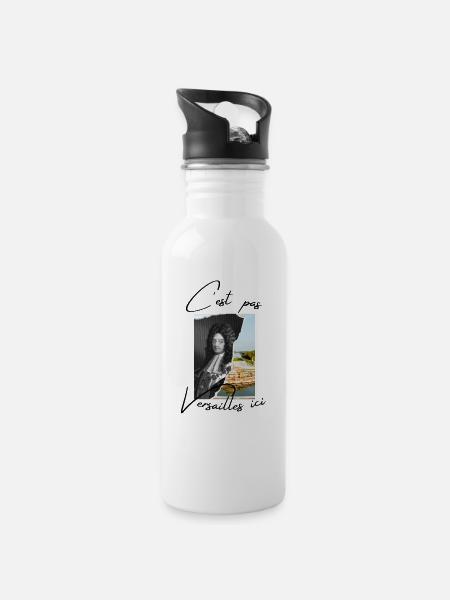 C'est pas Versailles ici! Cadeau - Gourde avec paille intégrée - blanc