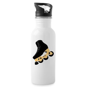 GH inline blackwithout - Gourde avec paille intégrée - blanc - Droite