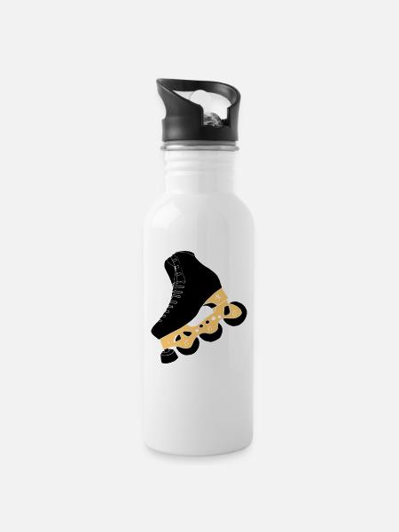 GH inline blackwithout - Gourde avec paille intégrée - blanc