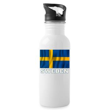 SWEDEN - Water bottle with straw - white - Right