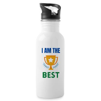 I AM THE BEST - Gourde avec paille intégrée - blanc - Droite