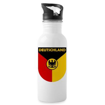 The German Federal Eagle - Water bottle with straw - white - Right