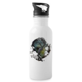 so what - Water bottle with straw - white - Right